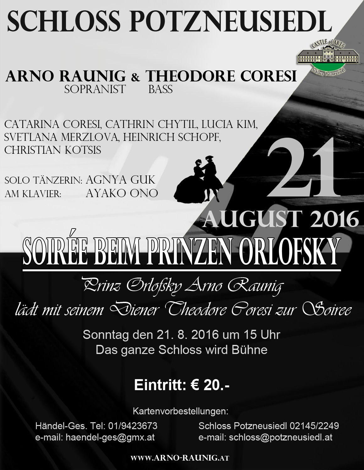Konzert: Soiree Beim Prinzen Orlofsky 21.8.2016 in Wien