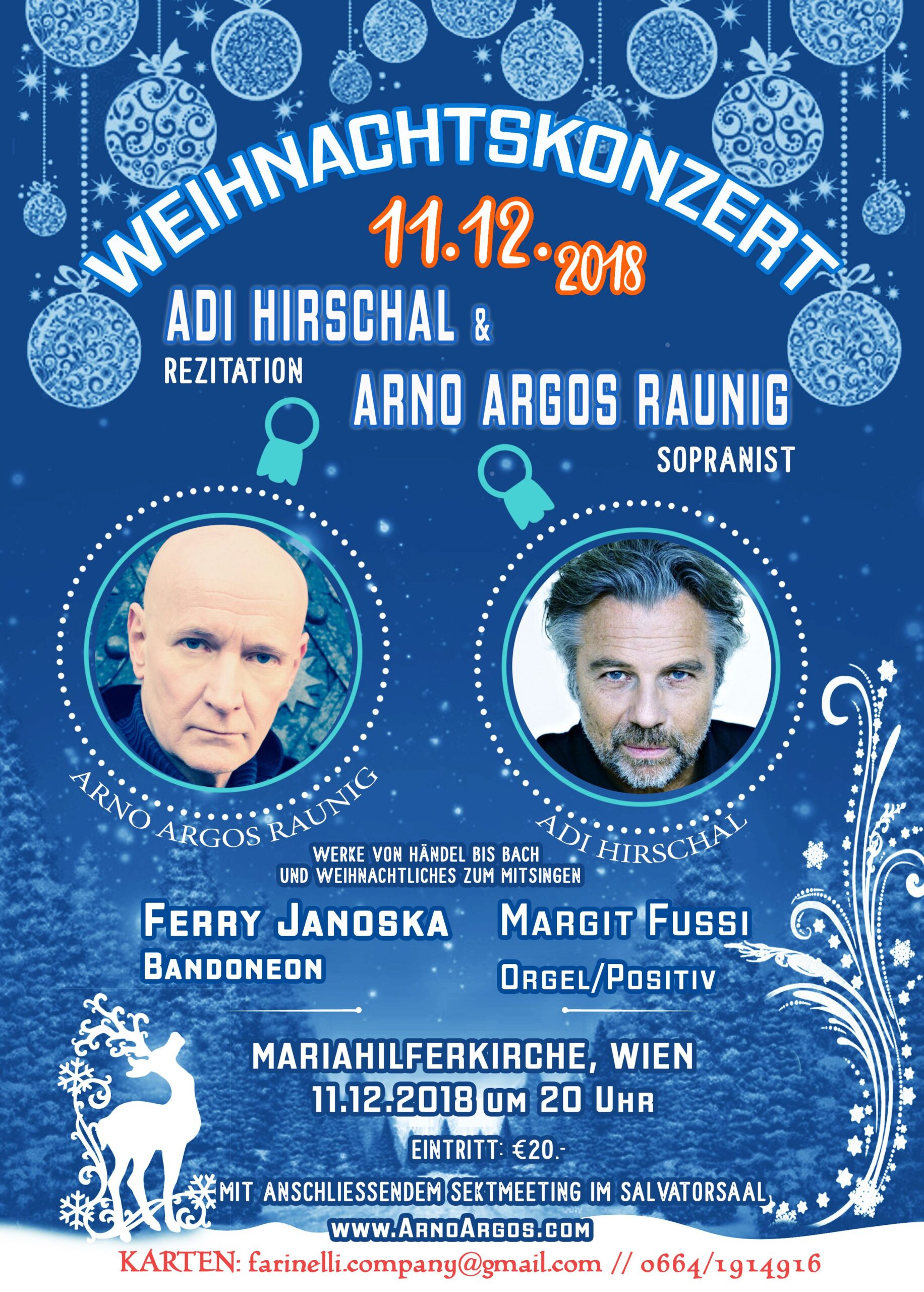 Magische Weihnacht in Wien mit Adi Hirschal und Arno Raunig