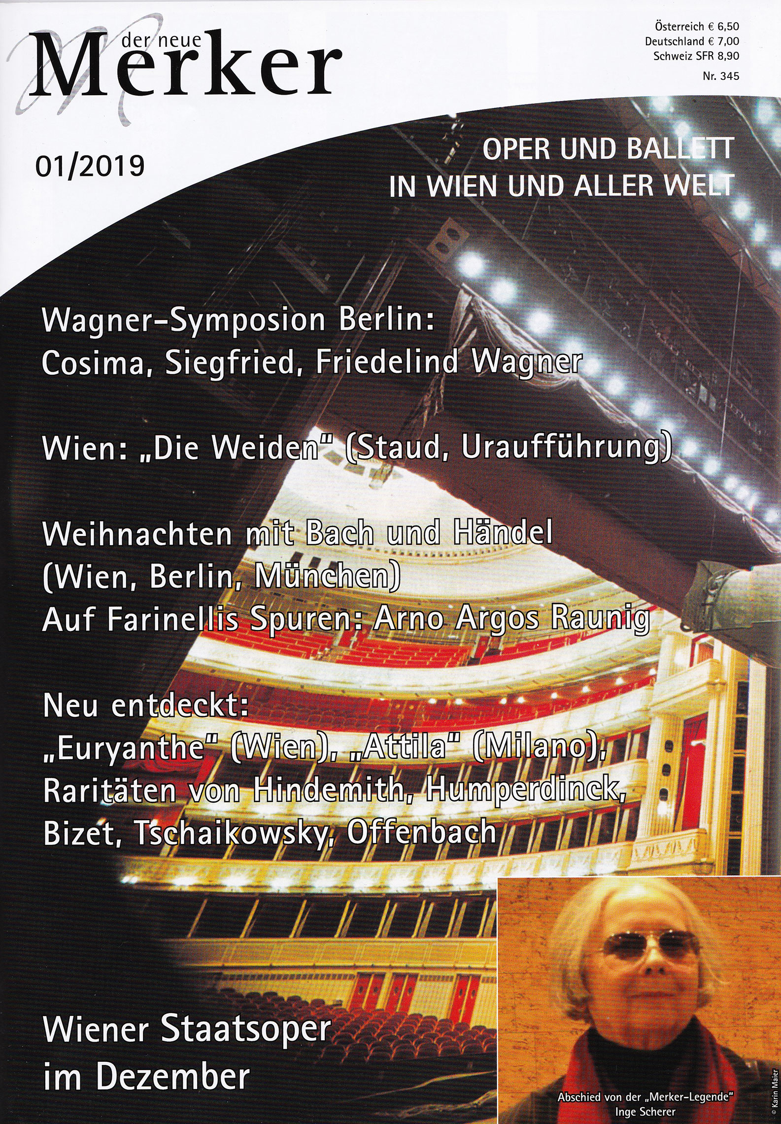 Großes Interview mit Arno Argos Raunig «Farinelli versus Händel» in Merker - Opernzeitung