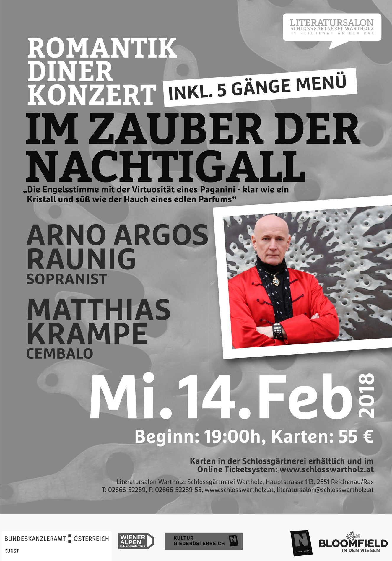 Konzert "Im Zauber der Nachtigall" 14 Februar 2018 with Arno Raunig Valentinstag